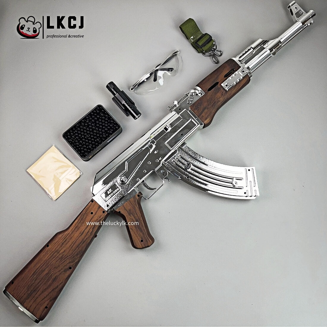 Golden/Silver AK47 Gel Blaster Toygun