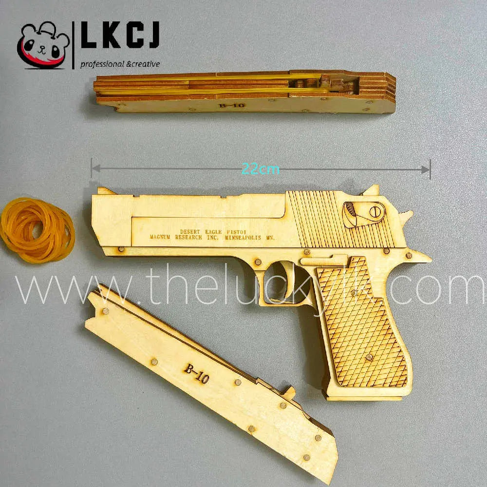 Desert Eagle Pistol - Wooden DIY Toy