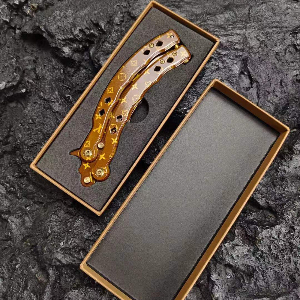 LV limited Scorpion Balisong Sharpen Butterfly Knife