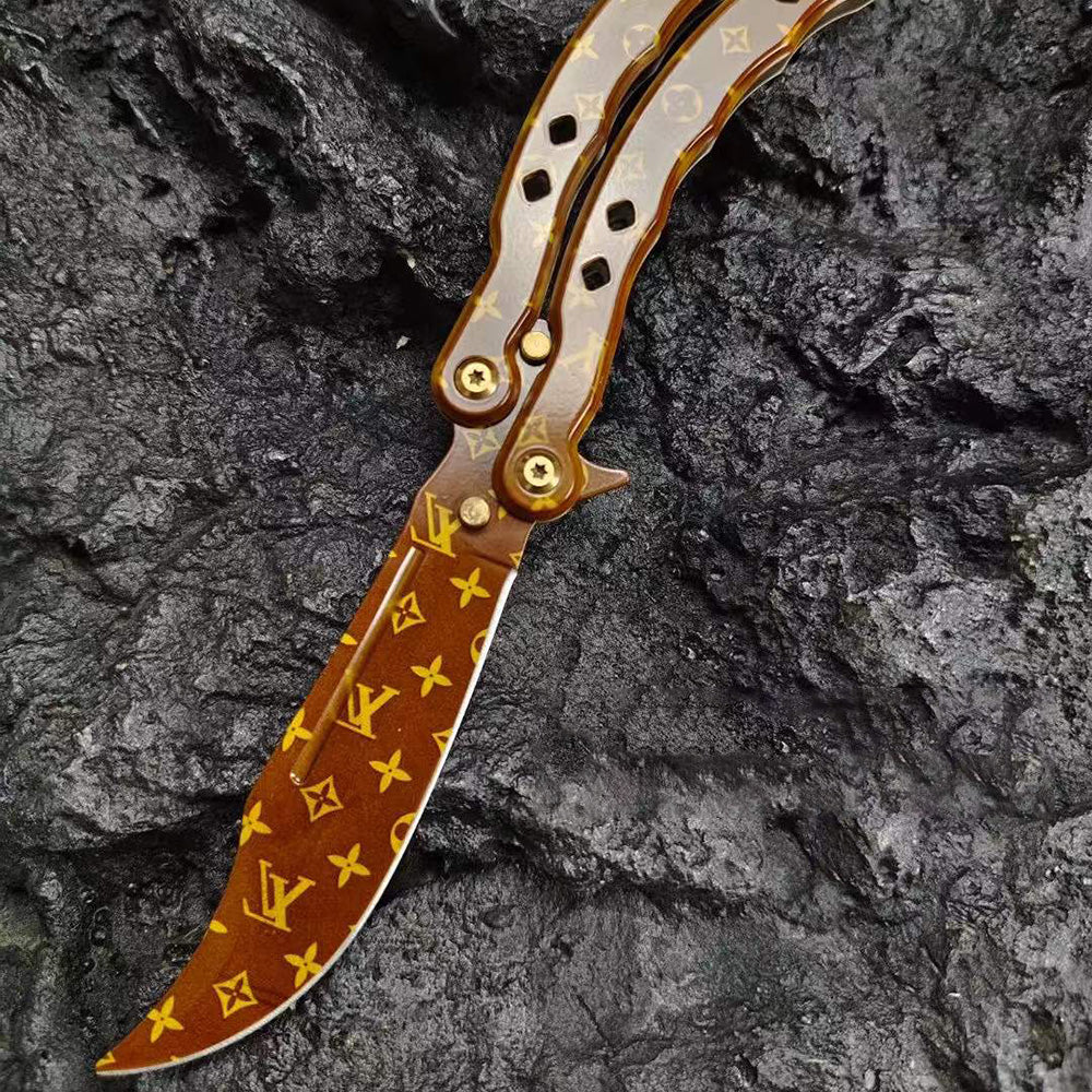 LV limited Scorpion Balisong Sharpen Butterfly Knife