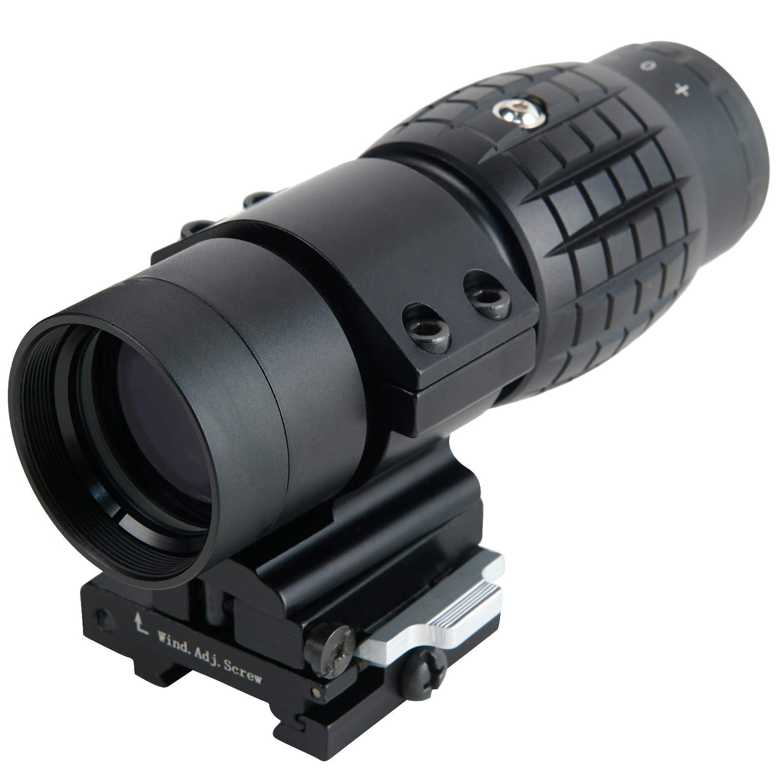 BBRAND 3X MAGNIFIER FLIP TO SIDE SCOPE 3X30MM RIFLE MAGNIFIER WITH QD MOUNT AND LEN COVERS - OPTICREV