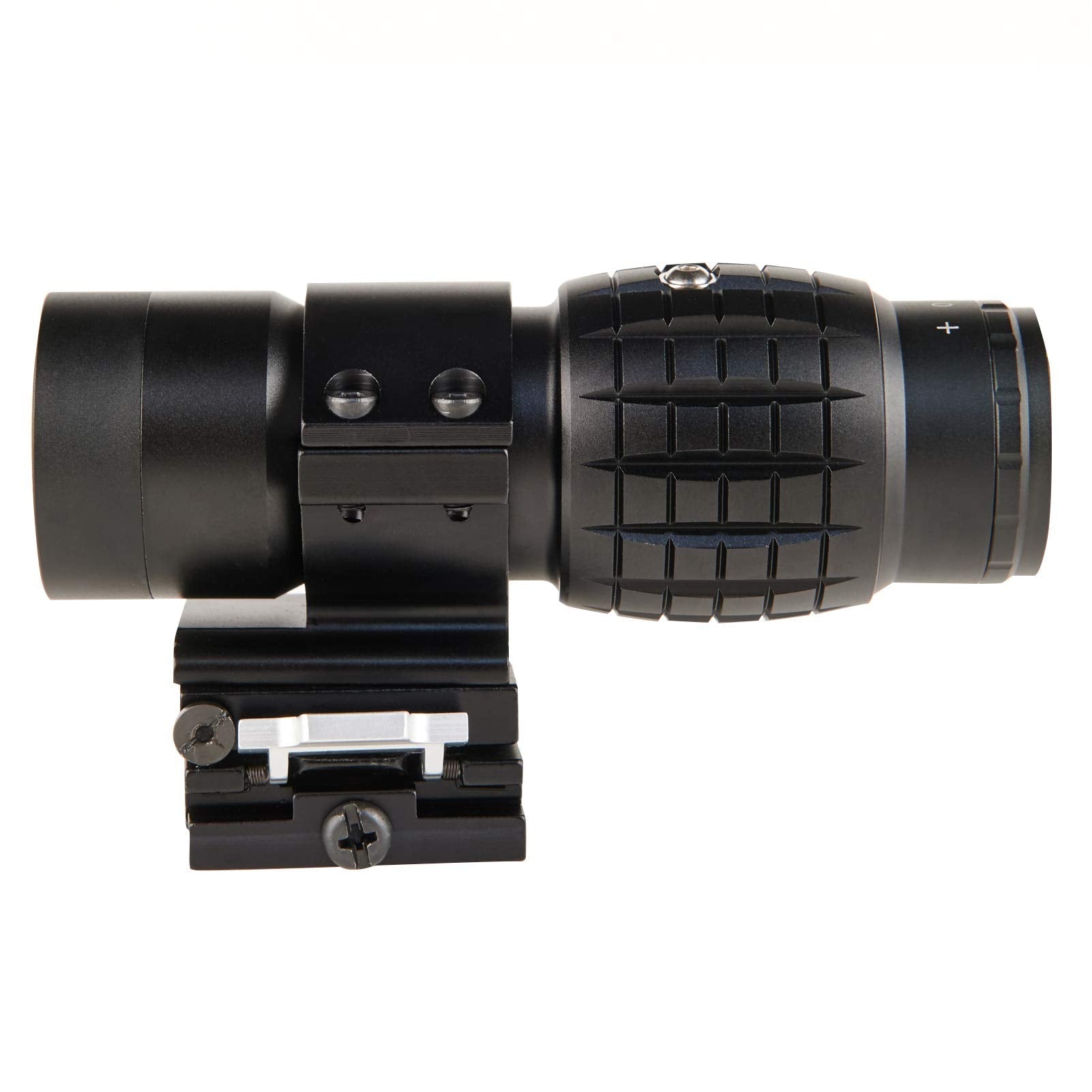 BBRAND 3X MAGNIFIER FLIP TO SIDE SCOPE 3X30MM RIFLE MAGNIFIER WITH QD MOUNT AND LEN COVERS - OPTICREV
