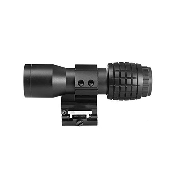 BBRAND 4X MAGNIFIER SCOPE SIGHT WITH FLIP TO SIDE 20MM MOUNT PICATINNY WEAVER RAIL, QUICK DETACH FTS SUITABLE FOR REFLECTION AND HOLOGRAPHIC SIGHT - OPTICREV
