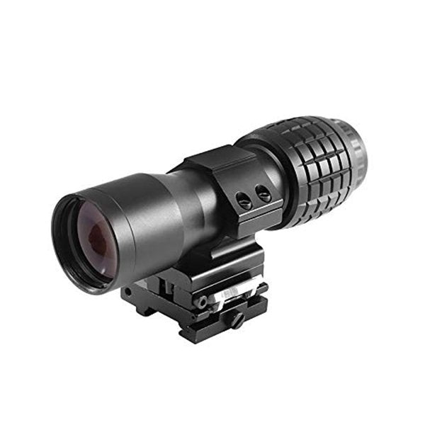 BBRAND 4X MAGNIFIER SCOPE SIGHT WITH FLIP TO SIDE 20MM MOUNT PICATINNY WEAVER RAIL, QUICK DETACH FTS SUITABLE FOR REFLECTION AND HOLOGRAPHIC SIGHT - OPTICREV