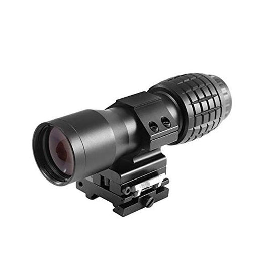 BBRAND 4X MAGNIFIER SCOPE SIGHT WITH FLIP TO SIDE 20MM MOUNT PICATINNY WEAVER RAIL, QUICK DETACH FTS SUITABLE FOR REFLECTION AND HOLOGRAPHIC SIGHT - OPTICREV