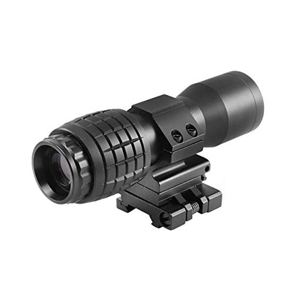 BBRAND 4X MAGNIFIER SCOPE SIGHT WITH FLIP TO SIDE 20MM MOUNT PICATINNY WEAVER RAIL, QUICK DETACH FTS SUITABLE FOR REFLECTION AND HOLOGRAPHIC SIGHT - OPTICREV