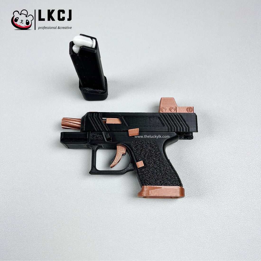3D Printed Mini Pistol 34 Blowback Dart Blaster Automatic Shell Ejection