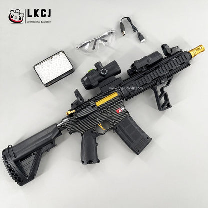 Carbon Fiber Gold Embellished M416 Gel Blaster
