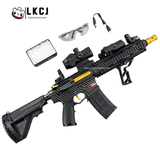 Carbon Fiber Gold Embellished M416 Gel Blaster
